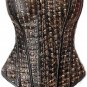 PVC Stamped Skulls Corset