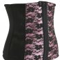 Pink Floral Embroidered Lace Corset