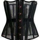 Black Steel Bone Mesh Corset