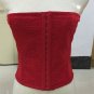 Red Floral Embroidered Lace Underbust Corset