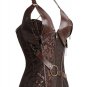 Retro Goth Steel Boned Brocade Steampunk Corset Bustier Top