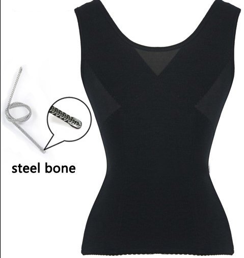 Cross Panel Push up Waist Training Steel Boned Corset