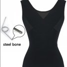 Cross Panel Push up Waist Training Steel Boned Corset