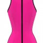 Sexy Rose Halter Waist Trainer Cincher Latex Rubber Strap Corsets