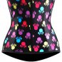 Latex Waist Trainer Butterfly Bow Print Corset