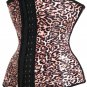 Sexy Steel Bone Latex Leopard Underbust Corset