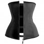 Black Latex Zipper Closure Training Corset