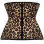 Luxury Leopard Latex Workout Waist Cincher Corset