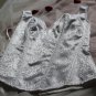 White Strapless Corset With Floral Inset Pattern And Lace Through Frontage