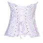 Bridal Embroidered Ruffled Trim Zipper Corset