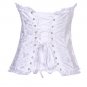 White Embroidered Ruffled Trim Corset