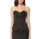 Stripe Style Black Underbust Corset