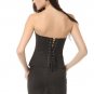 Stripe Style Black Underbust Corset