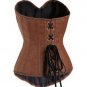 Red PVC Leather Strapless Zipper Corset