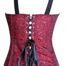 Midnight Embroidered And Satin Straps Corset