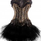 Leopard Lover Burlesque Corset Bustier With Tutu Skirt