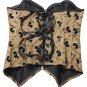 Sexy Denim Mickey Print Zipper Front Overbust Corset