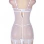 White Plus Size Polka Dot Sheer Babydoll
