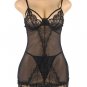 Plus Size Flirty Black Babydoll Set