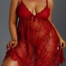 Plus Size Sheer Temptations Babydoll Set