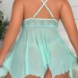 Plus Size Forbidden Fling Lace Baby Doll 2 Piece Set