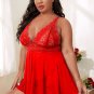 Plus Size All Night Long 2 Piece Babydoll Set