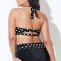 Plus Size Polka Dots Halter High Waisted Bikini Swimsuit