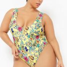 Sexy Plus Size Floral Print One Piece
