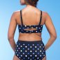 Plus Size Polka Dot Underwire High Waisted Bikini Swimsuit