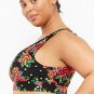Plus Size High Leg High Waist Rose Crop Tank Bikini Swimsuit