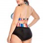 Plus Size Colorful Striped Bikini Set