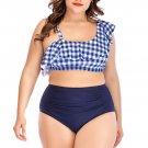 Plus Size Pleated Bikini Set