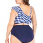 Plus Size Pleated Bikini Set