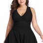 Plus Size Solid Colour Two Piece Swimsuit