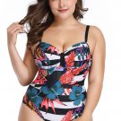 Plus Size Floral Printed One Piece Swimsuit