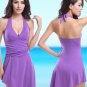 Sexy Deep V Neck High-Low Beach Dress