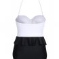 One-piece Sexy Bikini Contrast Color Swimsuit