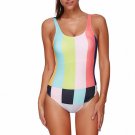 Women's Bikini Sexy Stripe Elasticity Backless One Piece Swimsuit