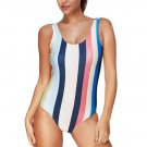 One-piece Sexy Elasticity Stripes Swimsuit