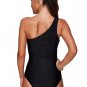 Sexy One Shoulder Solid Color One-piece Swimwear