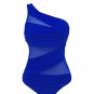 Sexy One Shoulder Solid Color One-piece Swimwear