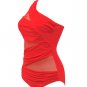 Sexy One Shoulder Solid Color One-piece Swimwear