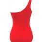 Sexy One Shoulder Solid Color One-piece Swimwear