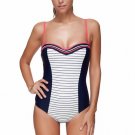 Women's One Piece Stripe Bikini Swimsuit