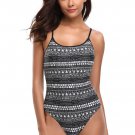 Black and White Geometric One Piece Swimsuit