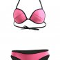 Plain Color Rubber Bikini Set