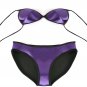 Plain Color Rubber Bikini Set