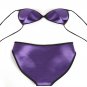 Plain Color Rubber Bikini Set