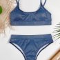 Metallic High Waisted Bikini Swimsuit