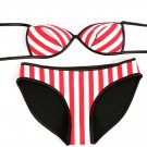 Rubber Red Striped Bikini